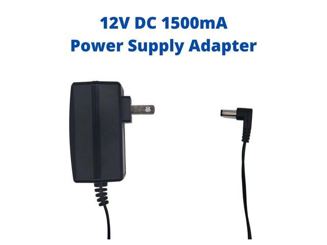 Evertech 12V DC 1500mA Power Supply Adapter 1.5 amp Wall Charger for 12 Volt Electronics 2.1mm x 5.5mm Plug