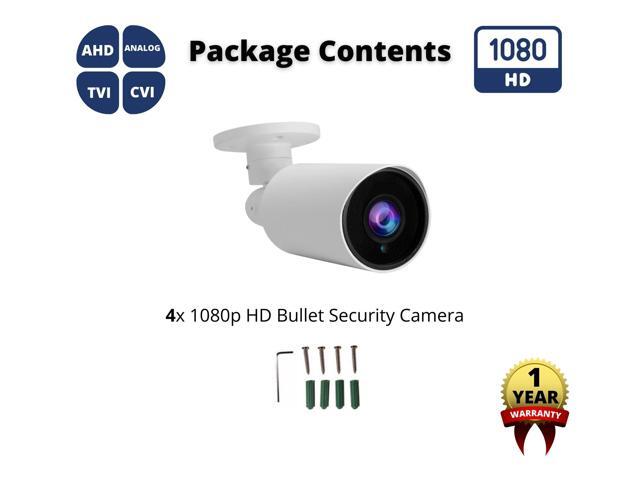 Evertech HD 1080P Weather-Proof Day Night Vision Manual Zoom Varifocal Lens 4 Bullet Security Cameras
