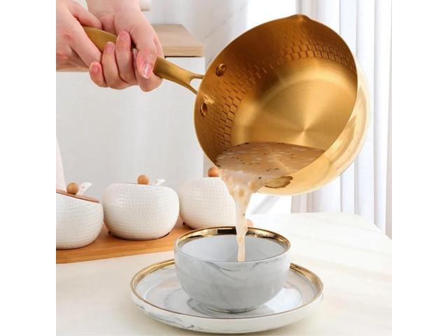 Anygleam Stock Pot Silver Non-Stick Stainless Steel Kitchen Snow Pan Noodle Soup with Lid Cooker Universal Cookware
