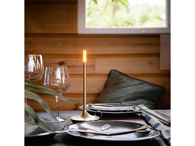 Anyhouz Hotel Lightning Lamp Upgraded Black Led Bar Table lamp USB Rechargeable Wine Bottle