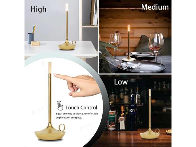 Anyhouz Hotel Lightning Lamp Upgraded Black Led Bar Table lamp USB Rechargeable Wine Bottle