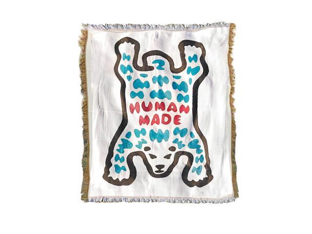 Anyhouz Polar Bear Throw Blanket Cozy Sofa Couch Bed Cover Tapestry with Tassel