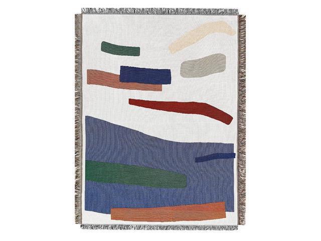 Anyhouz Nordic Minimalist Throw Blanket Cozy Sofa Couch Bed Cover Tapestry with Tassel