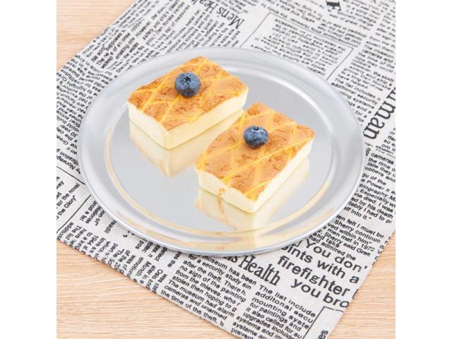 Anygleam 8 Inches Pizza Tray Aluminum Narrow Rimmed Non stick Metallic Dish Cake Baking Pan for Kitchen