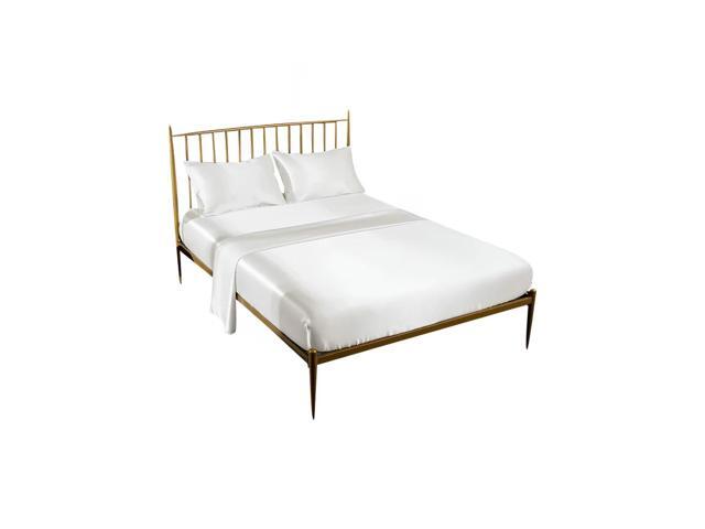 Anycozy Fitted Sheet Luxury Silky Beddings Set with Pillow Cases