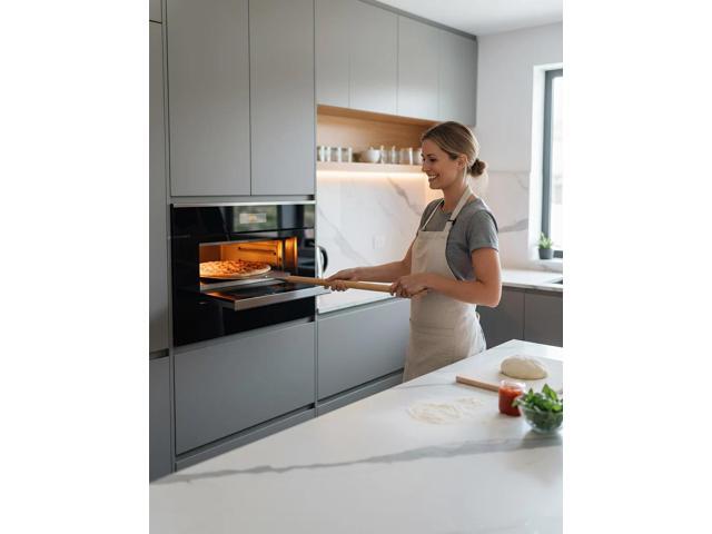 Anygleam 30x35cm Pizza Spatula With Wooden Handle Bakeware Kitchen Tools No Oxidation