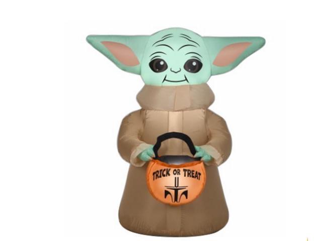 Photos - Other Jewellery Star Wars Halloween Inflatable Grogu with Treat Sack 228688