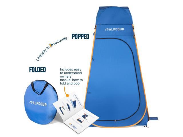 Alpcour Portable Pop Up Tent Privacy Tent for Portable Toilet, Shower and Changing Room for Camping and Outdoors Spacious, Extra Tall and...