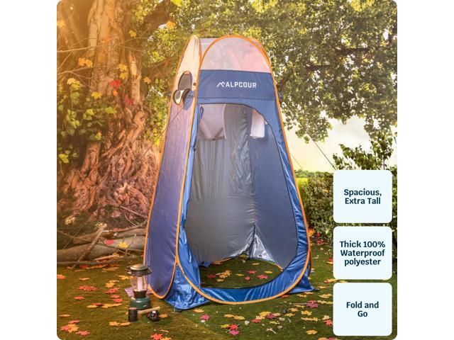 Alpcour Portable Pop Up Tent Privacy Tent for Portable Toilet, Shower and Changing Room for Camping and Outdoors Spacious, Extra Tall and...