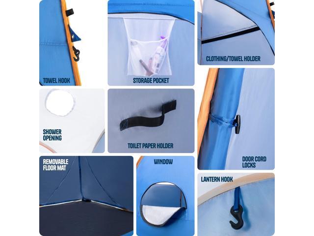 Alpcour Portable Pop Up Tent Privacy Tent for Portable Toilet, Shower and Changing Room for Camping and Outdoors Spacious, Extra Tall and...