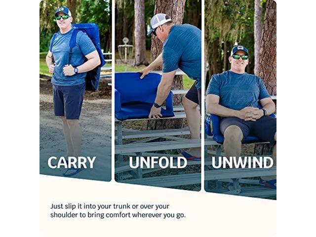 Reclining Stadium Seats for Bleachers with Back Support Wide Bleacher Chair Cushion, Armrests, Large Pockets, and Multiple Safety Features Best...