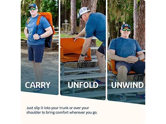 Reclining Stadium Seats for Bleachers with Back Support Wide Bleacher Chair Cushion, Armrests, Large Pockets, and Multiple Safety Features Best...