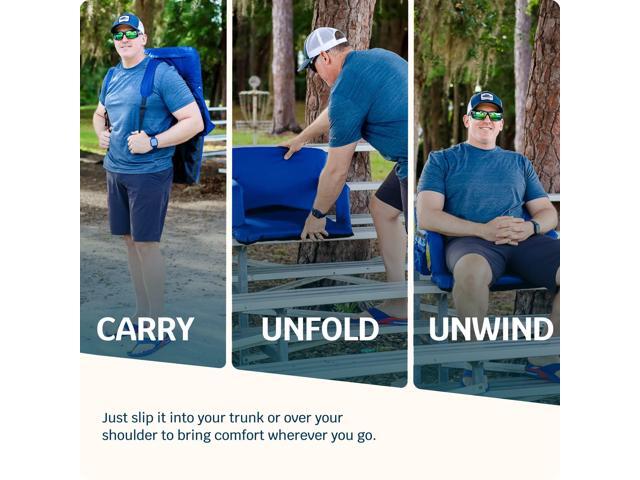 Reclining Stadium Seats for Bleachers with Back Support Wide Bleacher Chair Cushion, Armrests, Large Pockets, and Multiple Safety Features Best...