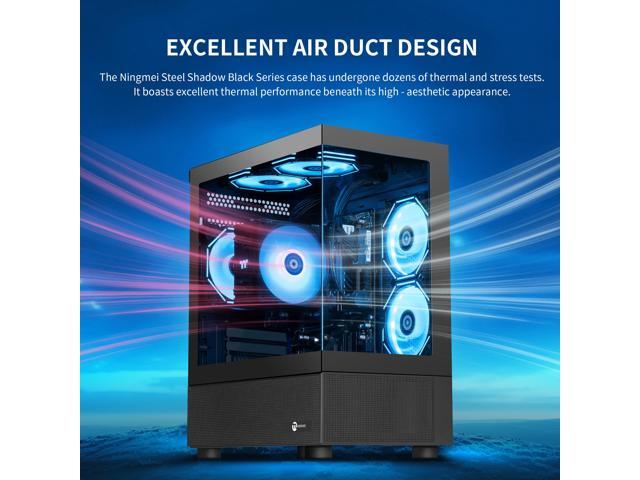 Ningmei Gaming PC Desktop, AMD Ryzen 7 5700G 8 core 3.8GHz (up to 4.6GHz), 16GB DDR4 RAM 3200MHz, 1TB NVME SSD, 550W PSU, Game Design Office...