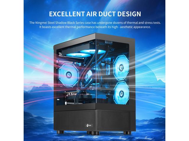 Ningmei Gaming Desktop Computer PC, AMD Ryzen 7 5700X, RTX 5060, 32GB DDR4 RAM, 1TB NVME SSD, 240 Liquid Cooler, 650W PSU, Wi-Fi, ARGB Fans, Game...