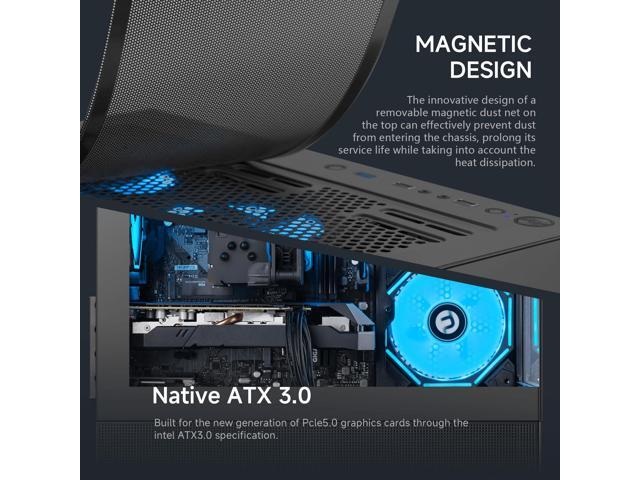 Ningmei Gaming PC Desktop, AMD Ryzen 7 5700G 8 core 3.8GHz (up to 4.6GHz), 16GB DDR4 RAM 3200MHz, 1TB NVME SSD, 550W PSU, Game Design Office...