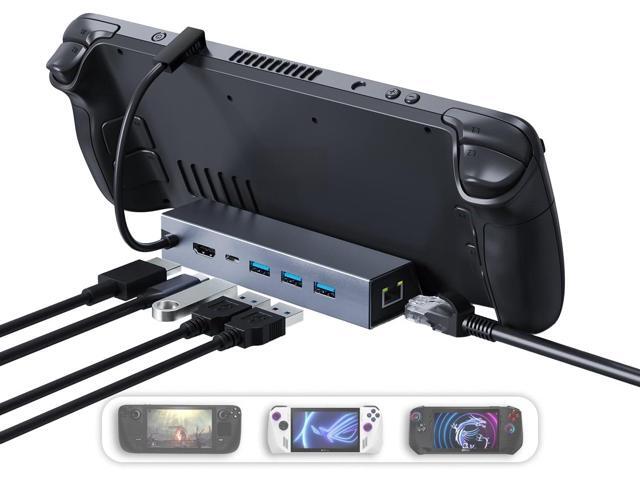 DroiX Docking Station for Valve Steam Deck SD1 Dock for Steam Deck Rog Ally Dock Station & Legion Go 4K 60Hz HDMI Output 6-in-1 - Gigabit Ethernet...