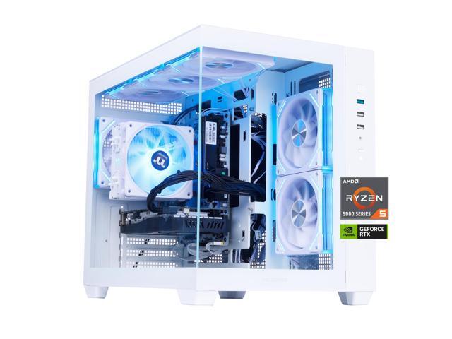 Mloong White Gaming PC AMD Ryzen 5 5500 (Up to 4.2 GHz) CPU, GeForce RTX 3050 6GB, 1TB NVME SSD, 16GB DDR4 RAM 3200MHz, 650W PSU,7ARGB Fans,...