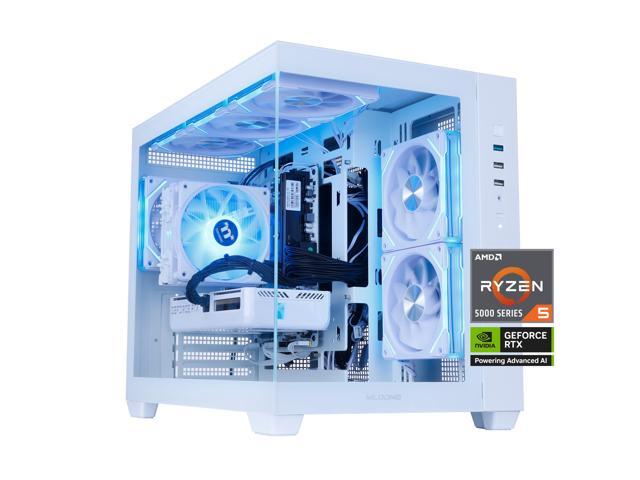 MLOONG Gaming PC, AMD Ryzen 5 5500 4.2 GHz, GeForce RTX 5060 8GB Desktop Computer, 1TB NVMe SSD, 16GB DDR4 3200MHz, Air Cooled Prebuilt, 650W PSU,...