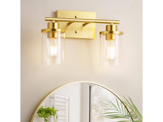 Photos - Chandelier / Lamp EDISHINE Bathroom Light Fixtures, 2-Light Gold Bathroom Vanity Light, Mode