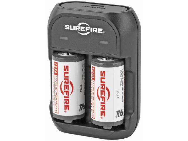 Surefire 123A 450mAh 3.2V Rechargeable Batteries with Charger SFLFP123-KIT