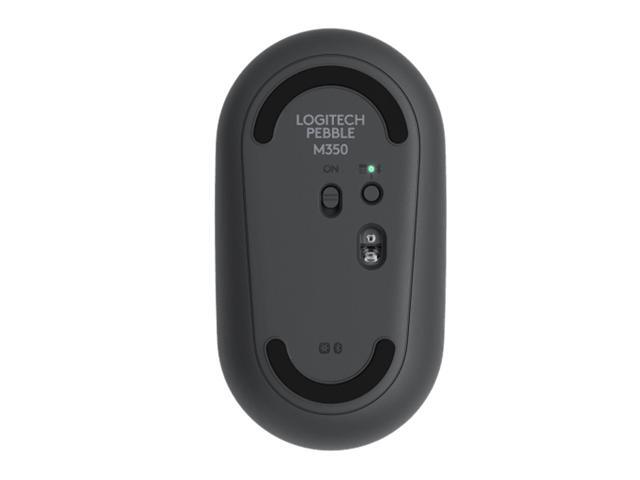 Logitech PEBBLE M350 Wireless Bluetooth Mouse, Office Silent, Women's Mouse, Symmetrical Mouse Pebble Shape Graphite,1000DPI, 3buttons, for...