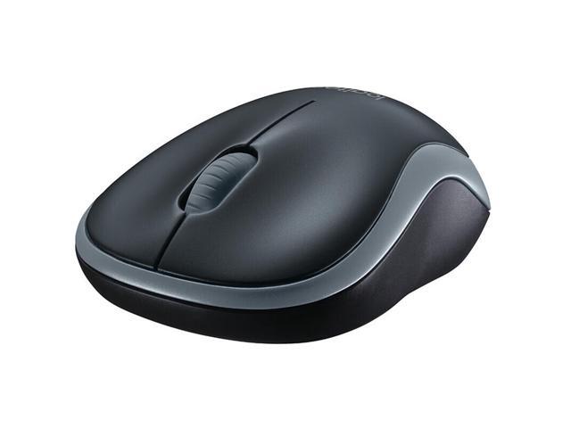 Logitech M186 Mouse Wireless Mouse Office Mouse, Symmetric Mouse Black with BLUE Trim with Wireless 2.4G Receiver, 1000dpi, 3buttons,for Windows...