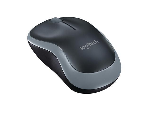 Logitech M186 Mouse Wireless Mouse Office Mouse, Symmetric Mouse Black with BLUE Trim with Wireless 2.4G Receiver, 1000dpi, 3buttons,for Windows...