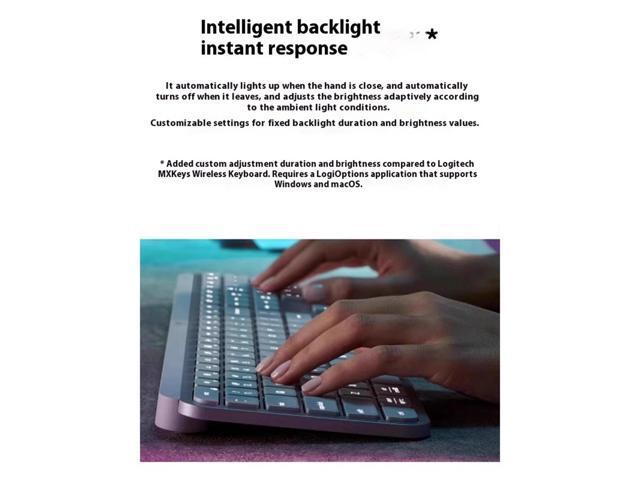 LOGITECH MX Keys S Advanced Wireless bluetooth backlight Keyboard, Logi Options+, FileVault, Bolt USB, Windows 10,11 /macOS 10.15 /Linux/Chrome...