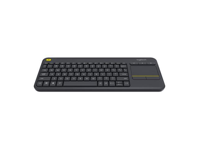 Logitech K400 PLUS Wireless Touch Keyboard, quiet and convenient keyboard with a built-in trackpad and all the hotkeys,5 million knocks, for...
