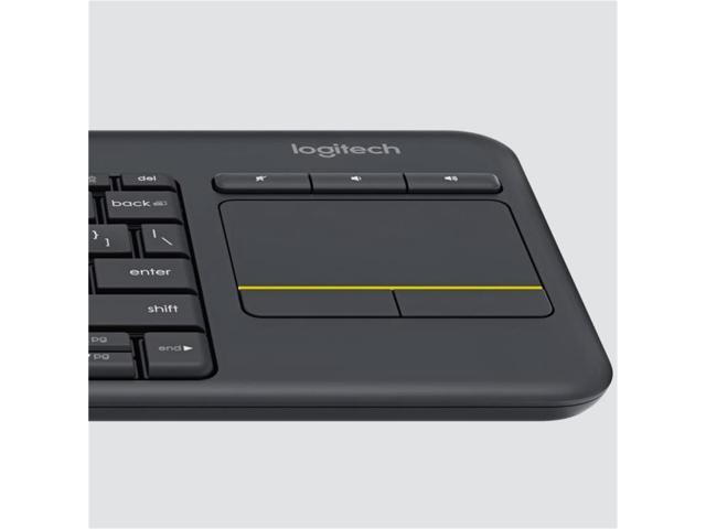 Logitech K400 PLUS Wireless Touch Keyboard, quiet and convenient keyboard with a built-in trackpad and all the hotkeys,5 million knocks, for...