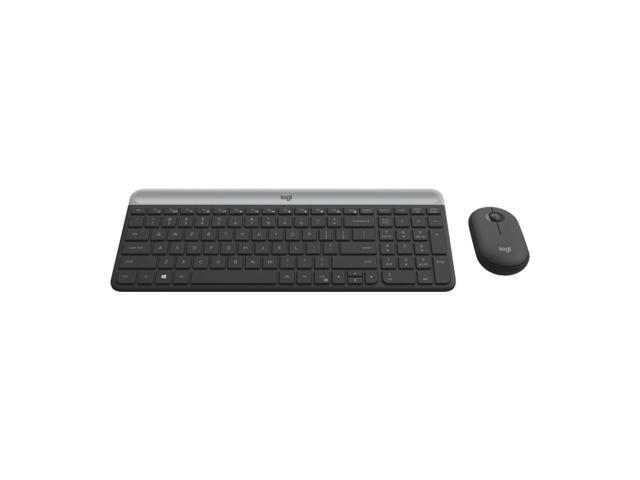 Logitech MK470 silent Wireless Keyboard & Mouse Sets, for ChromeOS/Windows(7/8/10/ or higher)/Surface/USB, Thin and light multi-device with...