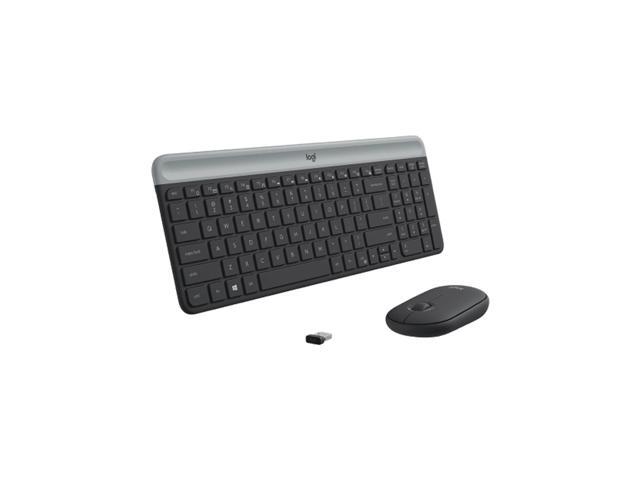 Logitech MK470 silent Wireless Keyboard & Mouse Sets, for ChromeOS/Windows(7/8/10/ or higher)/Surface/USB, Thin and light multi-device with...