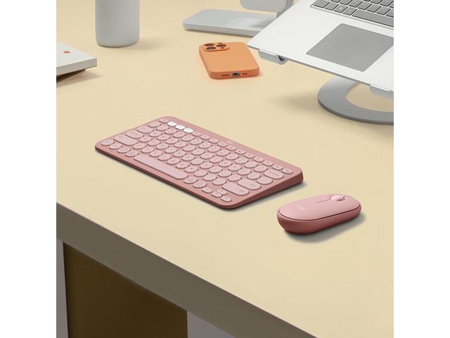 Logitech Pebble 2 Combo Wireless bluetooth Keyboard & Mouse Sets, for ChromeOS, Windows(10/11/ or higher), USB, Thin and light multi-device with...