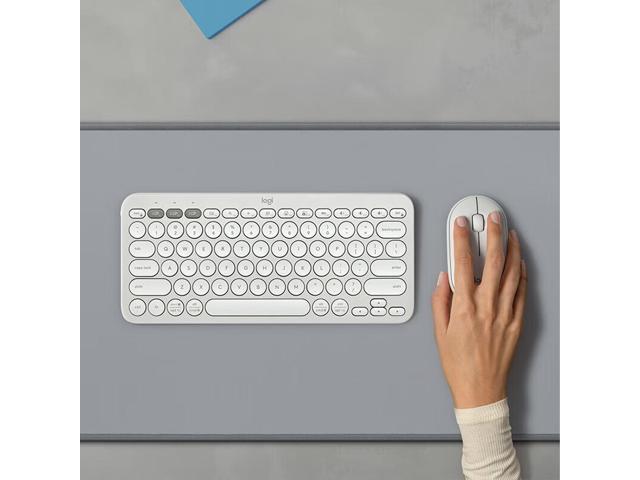 Logitech Pebble 2 Combo Wireless bluetooth Keyboard & Mouse Sets, for ChromeOS, Windows(10/11/ or higher), USB, Thin and light multi-device with...