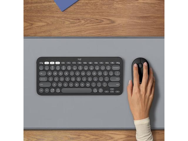 Logitech Pebble 2 Combo Wireless bluetooth Keyboard & Mouse Sets, for ChromeOS, Windows(10/11/ or higher), USB, Thin and light multi-device with...