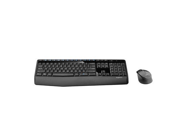 Logitech MK345 Wireless Keyboard & Mouse Sets, splash-proof, full-size, for ChromeOS, Windows(10/11/ or higher), USB, with Palm Rest,Height...