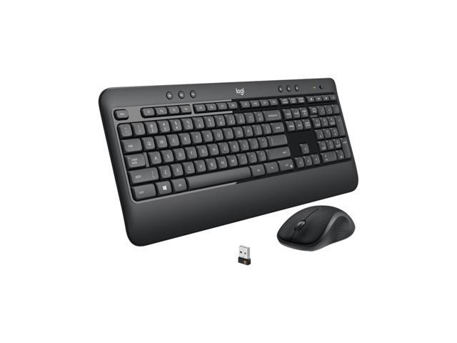 Logitech MK540 silent Wireless Keyboard & Mouse Sets, height-adjustable, Keys: Music Control, Programmable, palm rest, Precision, comfort, for...