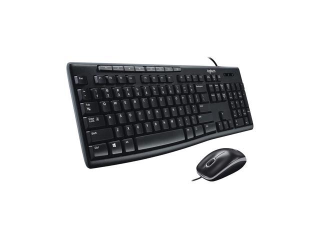Logitech MK200 Wired Keyboard & Mouse Sets, Office gaming, Kit Plug and Play,104keys,5 million keystrokes, for Windows 10, 11 or higher,...