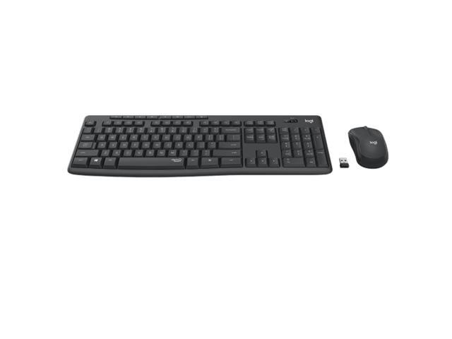 Logitech MK295 SilentTouch Wireless Keyboard & Mouse Sets, Computer Height adjustable keyboard, splash-proof, full-size, Convenience and...