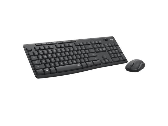 Logitech MK295 SilentTouch Wireless Keyboard & Mouse Sets, Computer Height adjustable keyboard, splash-proof, full-size, Convenience and...