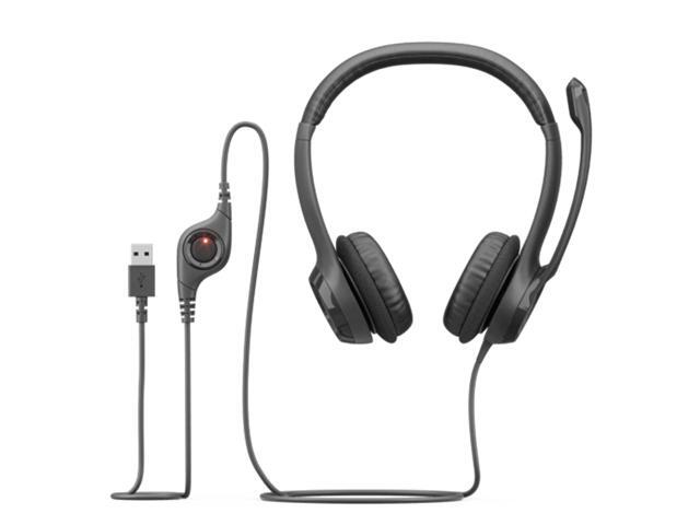 Logitech H390 USB Wired PC Headset with Microphone, 30mm Audio Drivers, Noise Cancelling Microphone, Adjustable Headband, for Windows, macOS or...