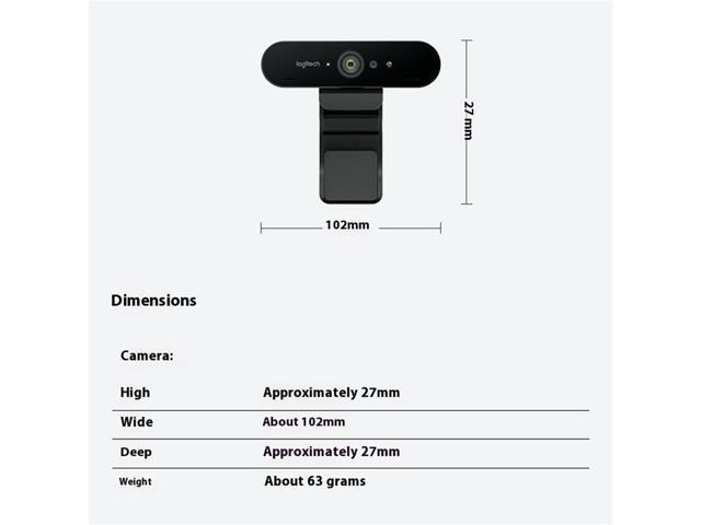 Logitech BRIO C1000E Wired 4K Ultra HD Webcam, Professional-Grade Commercial, Live Webcam, Auto Light Correction, HDR and Windows Hello Support,...