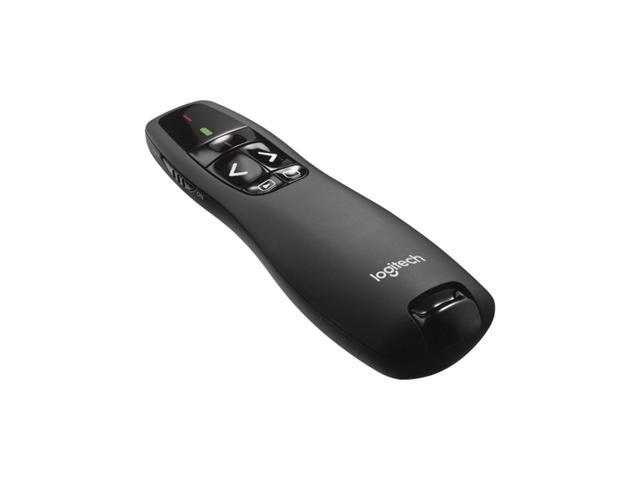 Logitech R400 Wireless Presenter, For basic slide navigation, button positioning by touch, 2 Laser, 640 to 660 nm (red), 2.4 GHz wireless, 10...