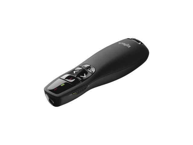 Logitech R400 Wireless Presenter, For basic slide navigation, button positioning by touch, 2 Laser, 640 to 660 nm (red), 2.4 GHz wireless, 10...