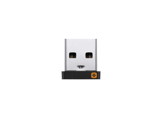 Logitech USB Unifying receiver, 6 compatible keyboards and mice to a single computer, for Windows 10,11 or later,and macOS 10.10 or later, black