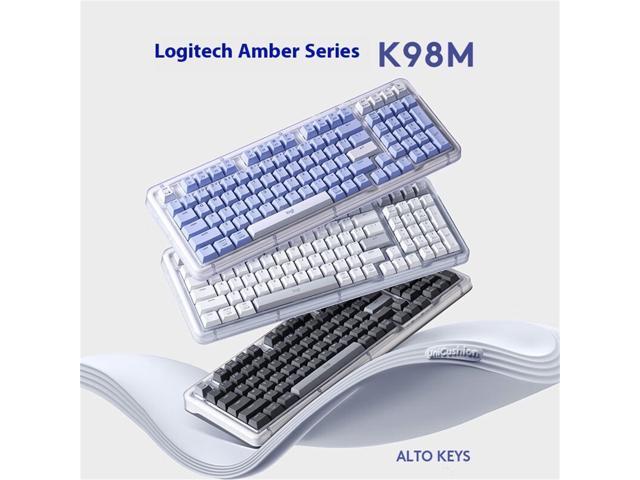 Logitech Alto Keys K98M Wireless Mechanical Keyboard-Office/Gaming-gasket construction design, translucent case, marble shaft, Bluetooth/2.4G,...