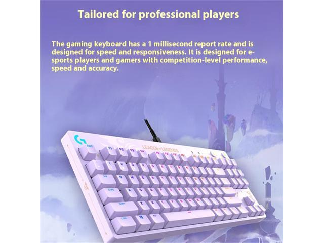 Logitech G PRO Wired Mechanical Gaming Keyboard LOL Edition, GX BROWN, 87 Keys, Aluminum Faceplate, LIGHTSYNC RGB, Detachable Cable, 12...
