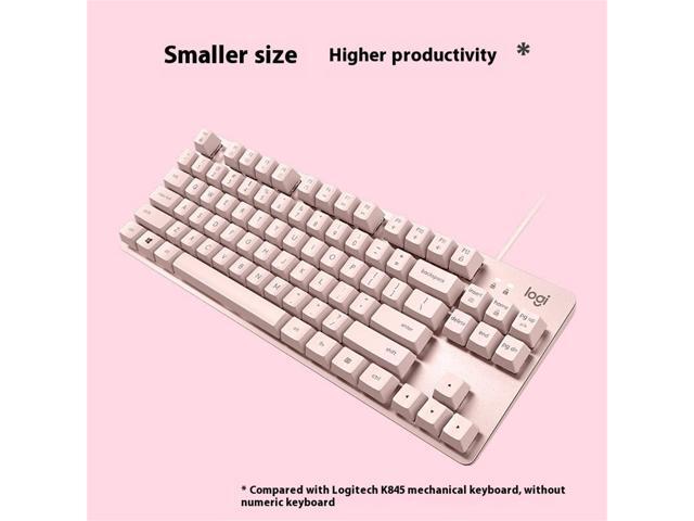 Logitech K835 TKL MECHANICAL Wired Mechanical Gaming Keyboard, Curved Keycaps, 84-Key Compact Design, Aluminum, 12 Dual Function FN Pushbuttons,...
