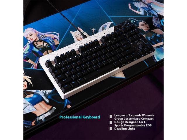 Logitech G PRO Wired Mechanical Gaming Keyboard KDA Limited Edition, GX BROWN, 87 Keys, Aluminum Top, LIGHTSYNC RGB, Detachable Cable, 12...